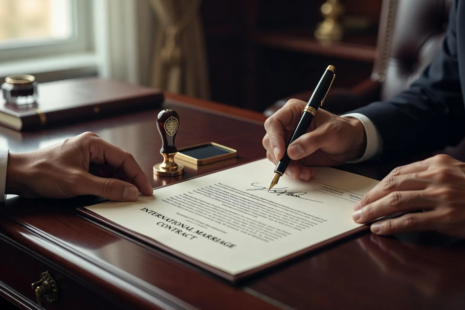 Contrat de mariage international signé