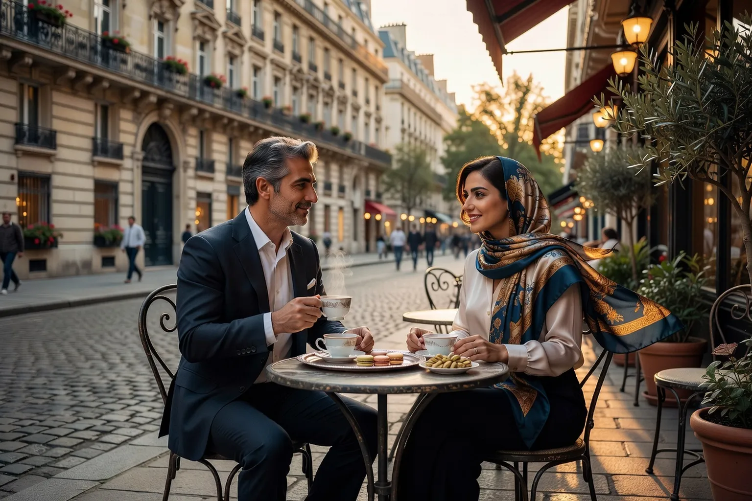Couple musulman ayant trouvé un mariage halal sérieux grâce à Qiran.com