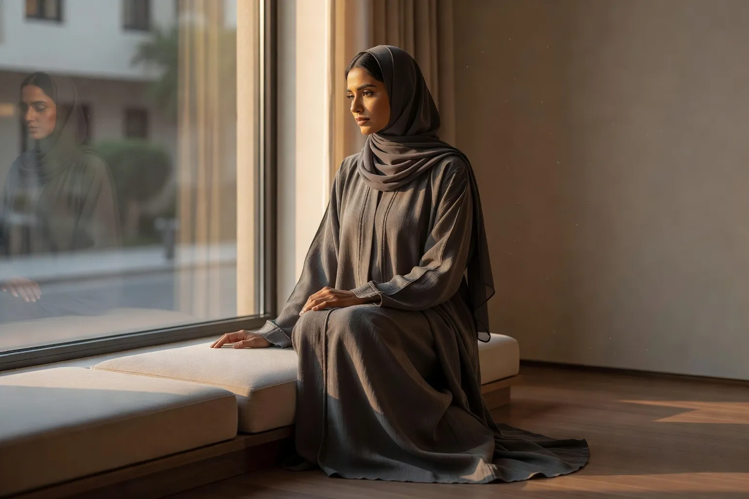 Femme musulmane en période de deuil et de réflexion